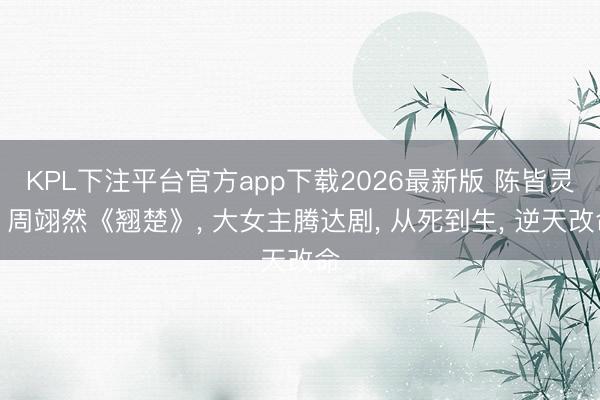 KPL下注平台官方app下载2026最新版 陈皆灵、周翊然《翘楚》， 大女主腾达剧， 从死到生， 逆天改命