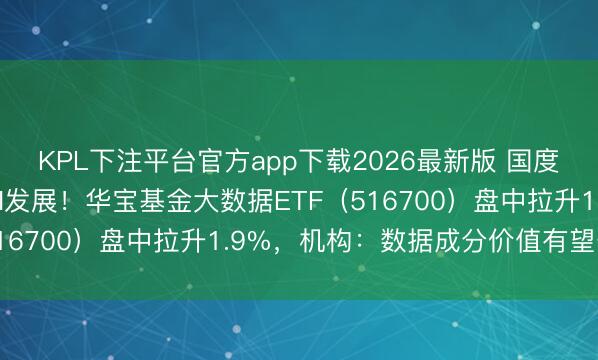 KPL下注平台官方app下载2026最新版 国度层面初次！数据赋能AI发展！华宝基金大数据ETF（516700）盘中拉升1.9%，机构：数据成分价值有望开释